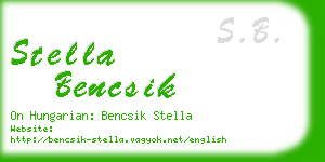 stella bencsik business card